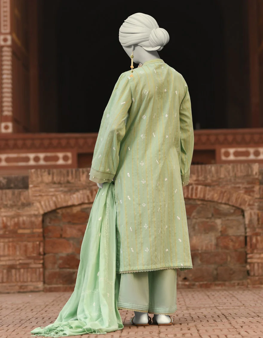 Juniad Jamshaid Green Lawn Embroidered 3PC-JLAWN-S-25-833-S Summer Pret 2025 - Image 2