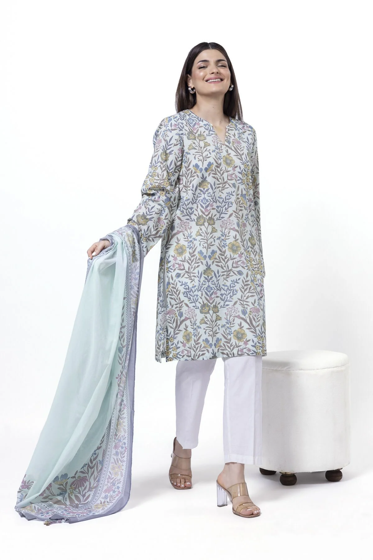 Khaadi SSZ188B Fabrics 2 Piece Top and Dupatta 2025