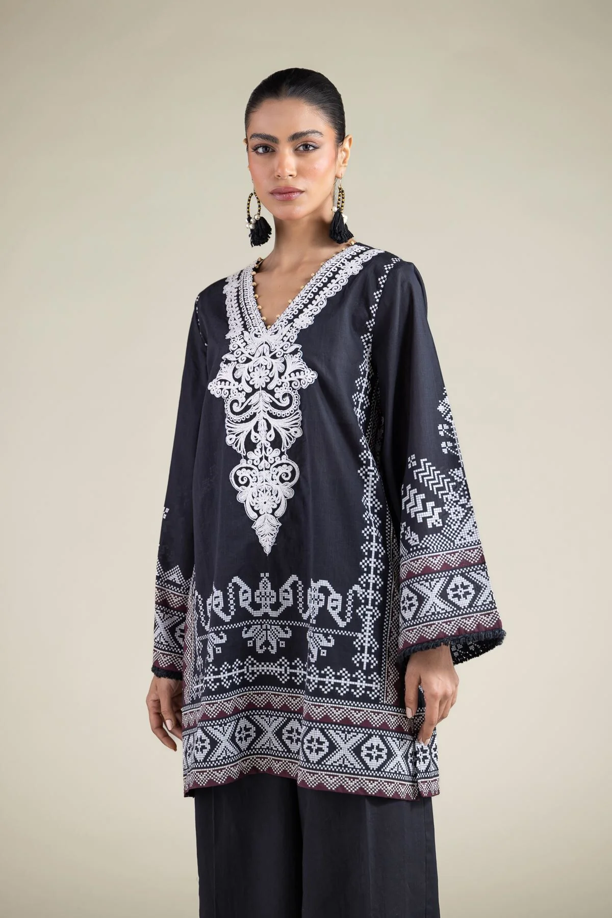 Khaadi T-A11-26-116FF1-VG_MULTI Monochrome Edit 2026