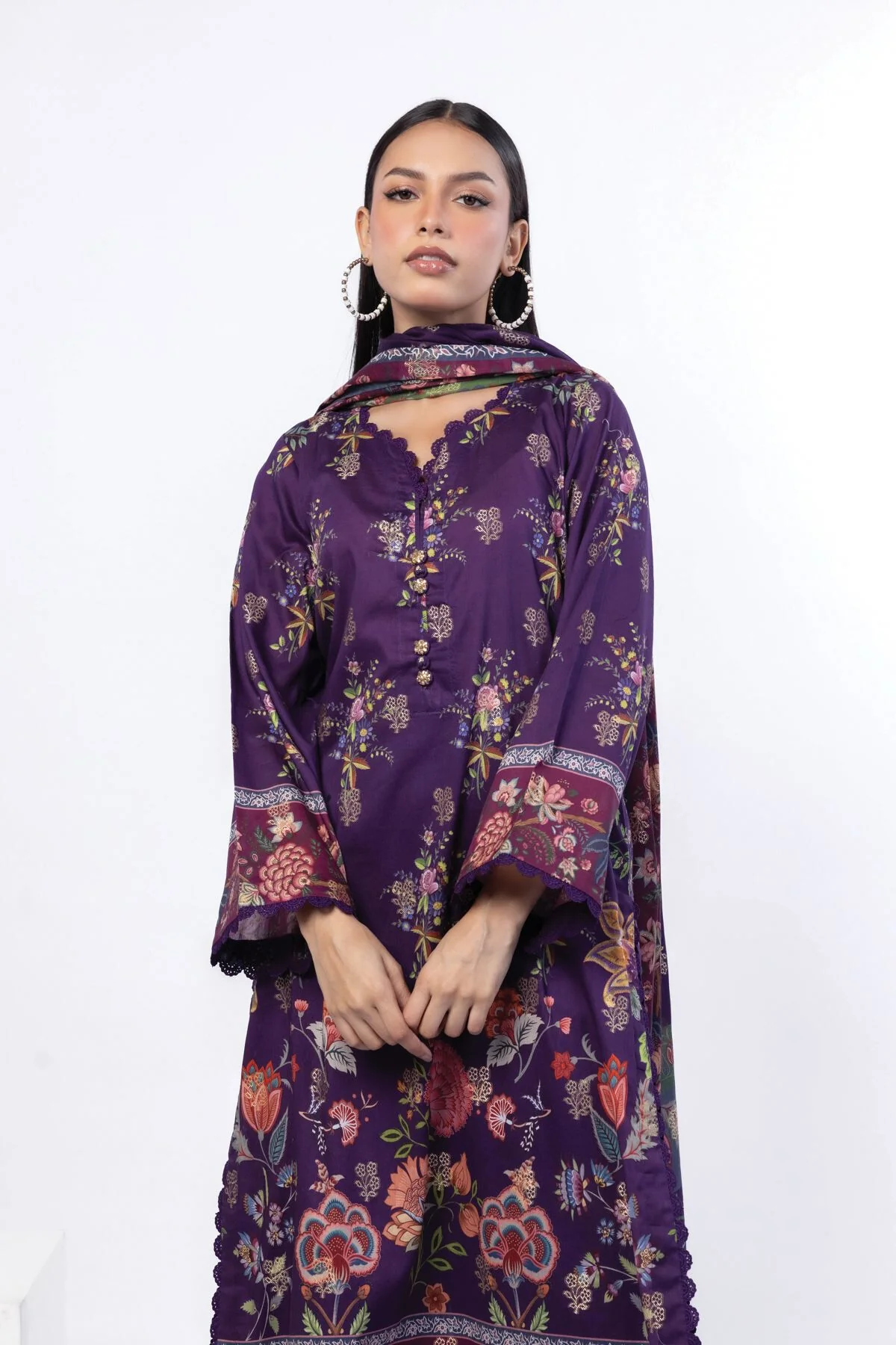 Khaadi T-A33-26-106FJ-VG_MULTI Fabrics First Bloom 2026 - Image 2