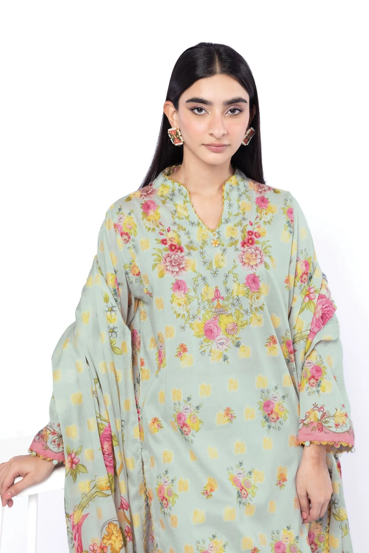 Khaadi T-A33-26-107FH-VG_MULTI Fabrics First Bloom 2026 - Image 2