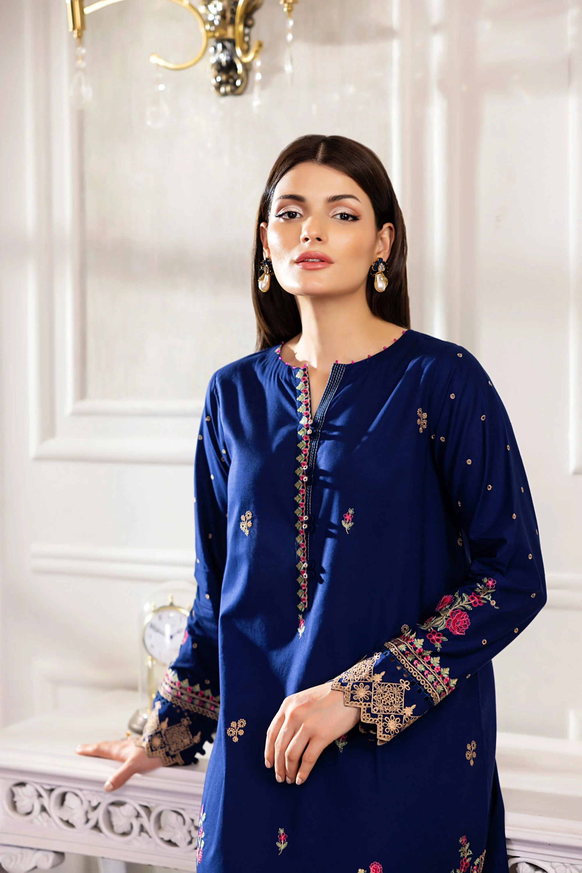 Lakhany LG-UB-0150 Embroidered Essentials With Printed Dupatta 2025 - Image 2