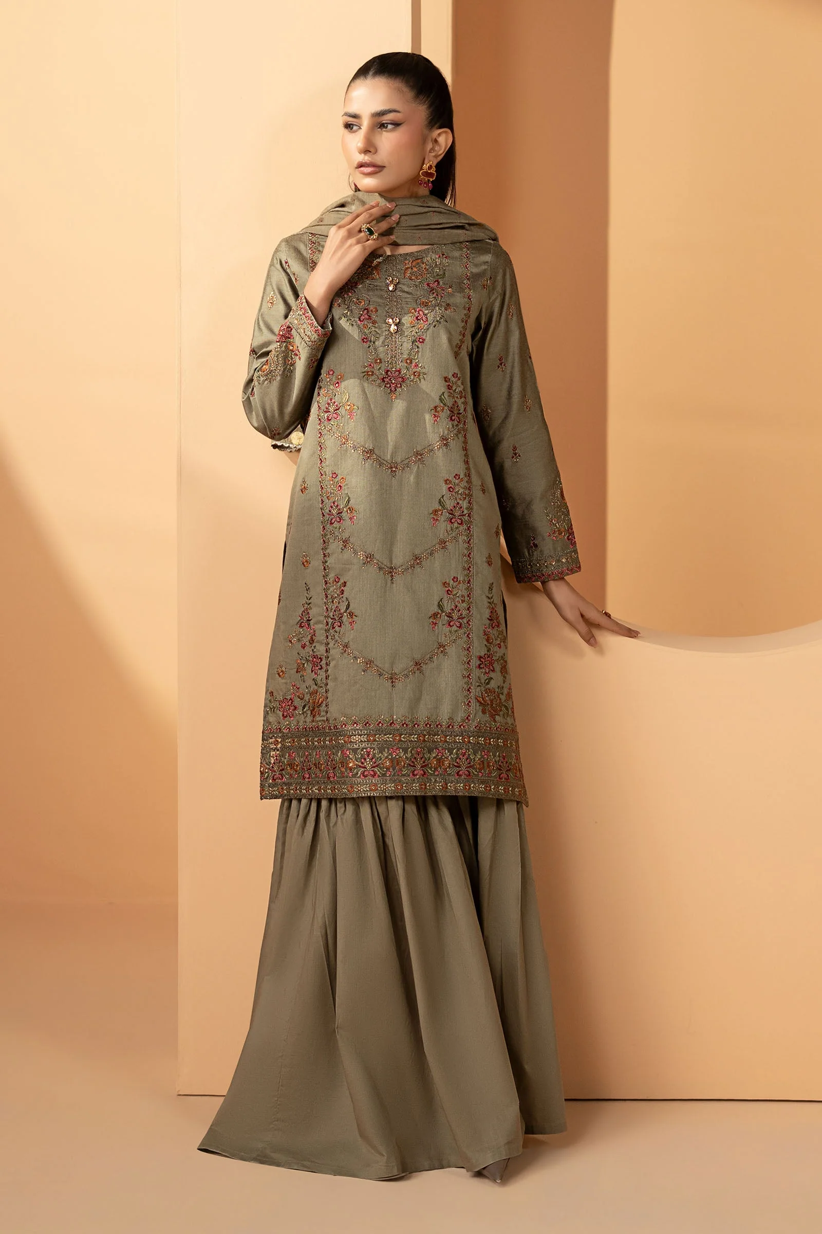 Maria B DW-EF26-58-Beige Eid Collection 2026