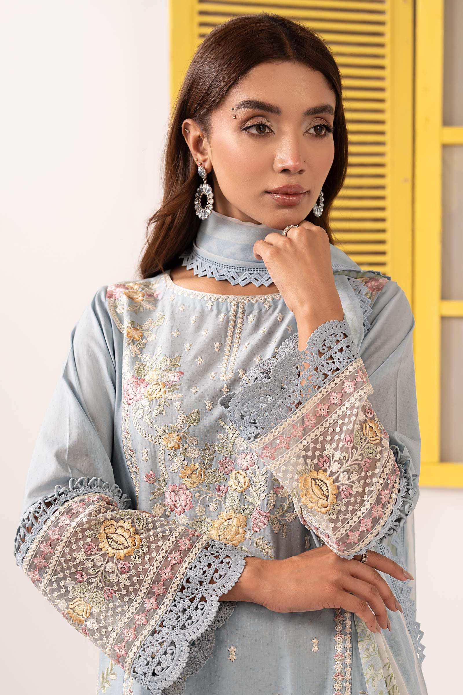 Maria B DW-EF26-60 Blue Premium Pret 2026 - Image 2