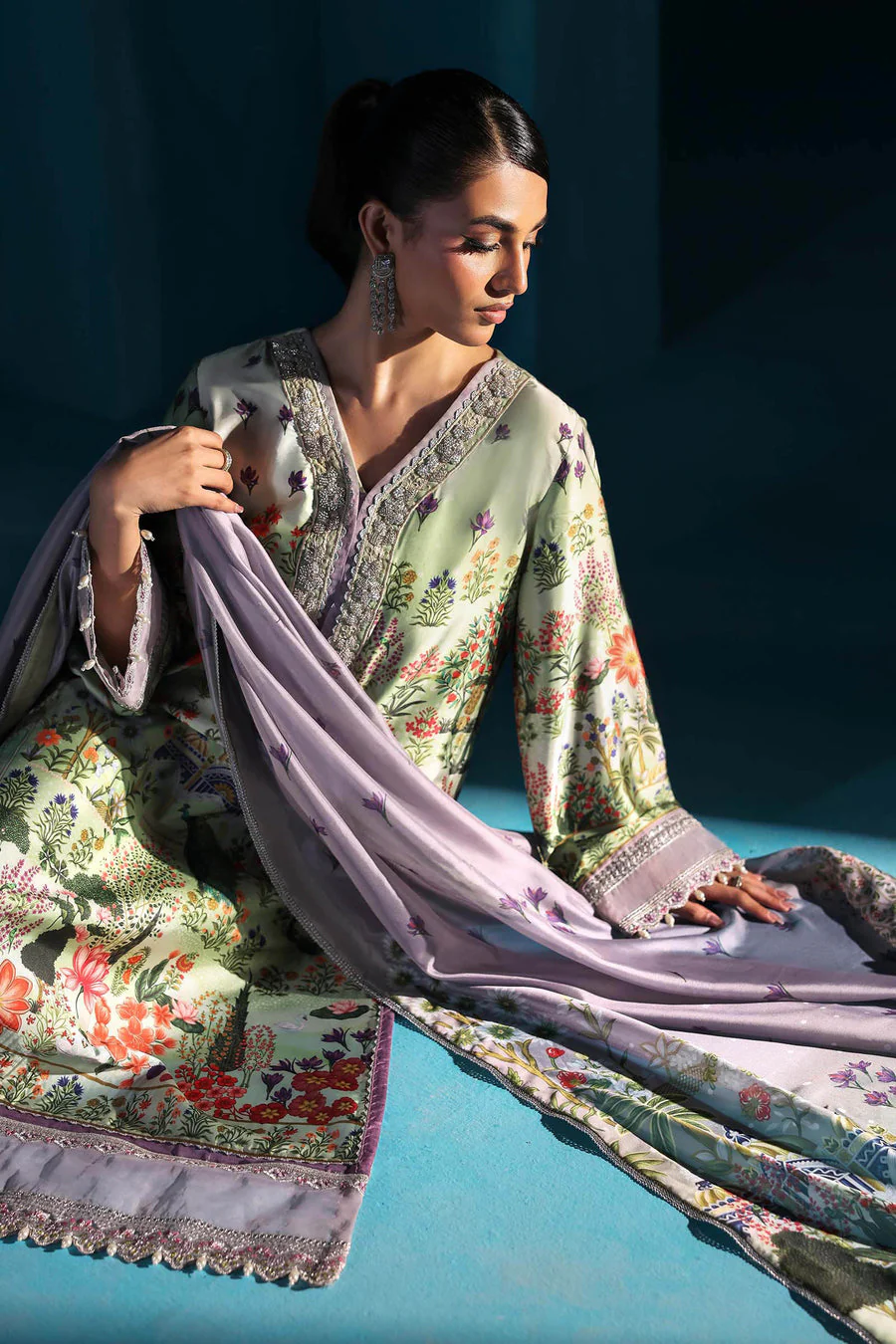 Maria B MPW2506-ESM-PSG Silk Winter 2025 - Image 2