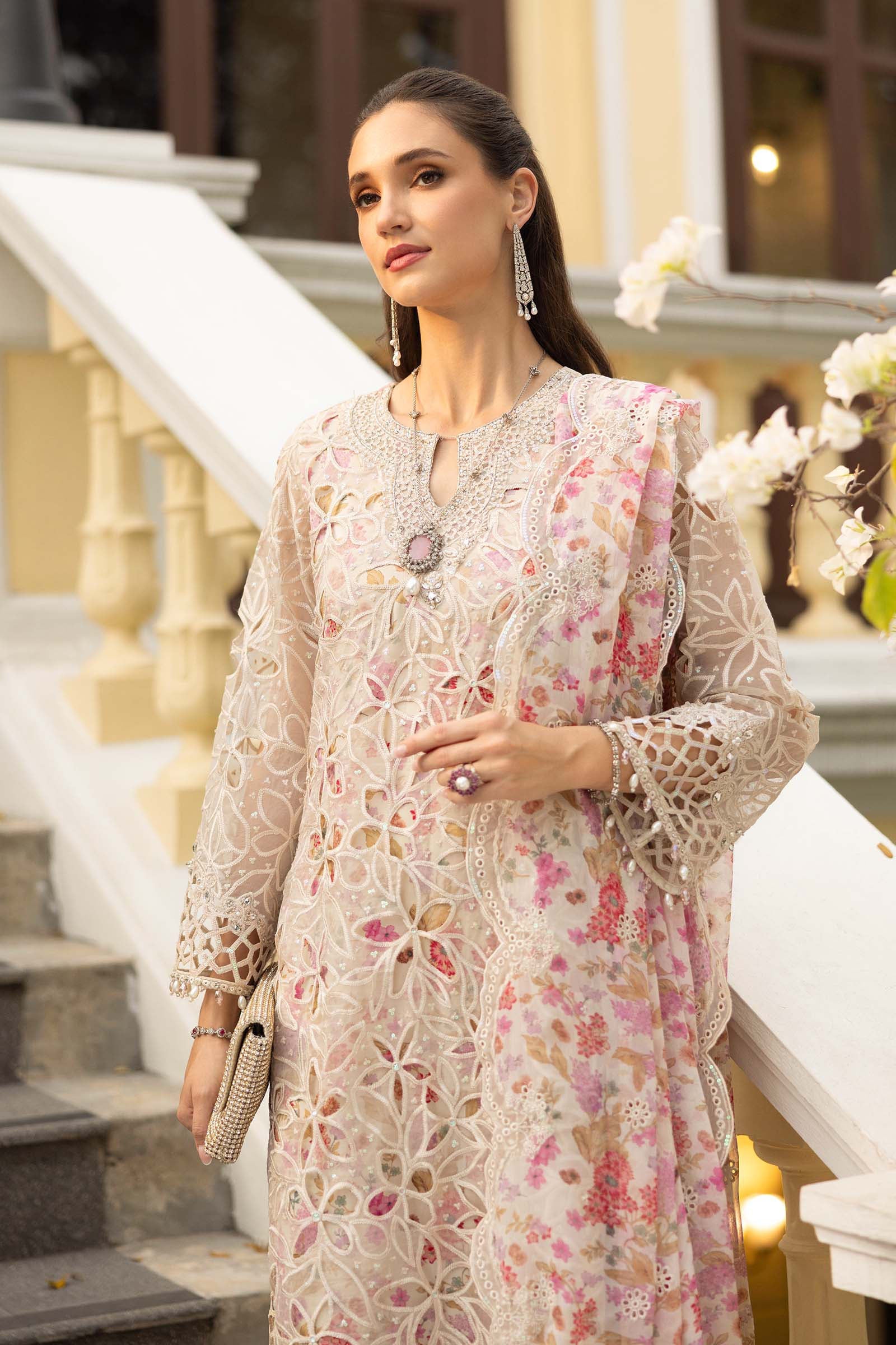 Maria B SF-EF26-03 Off-white  Eid Ki Tayariaan Kahaniyan 2026 - Image 2