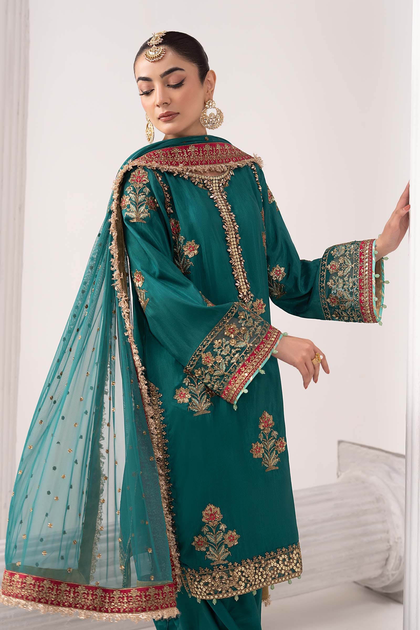 Maria B SF-EF26-22 Teal  Eid Ki Tayariaan Kahaniyan 2026 - Image 2