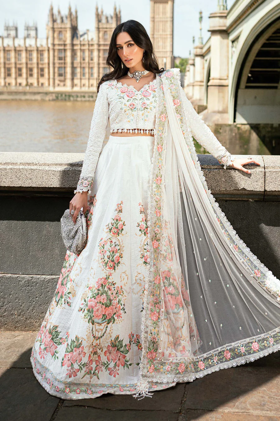 Maria B WF00902-999-WHT Soiree Collection 2025