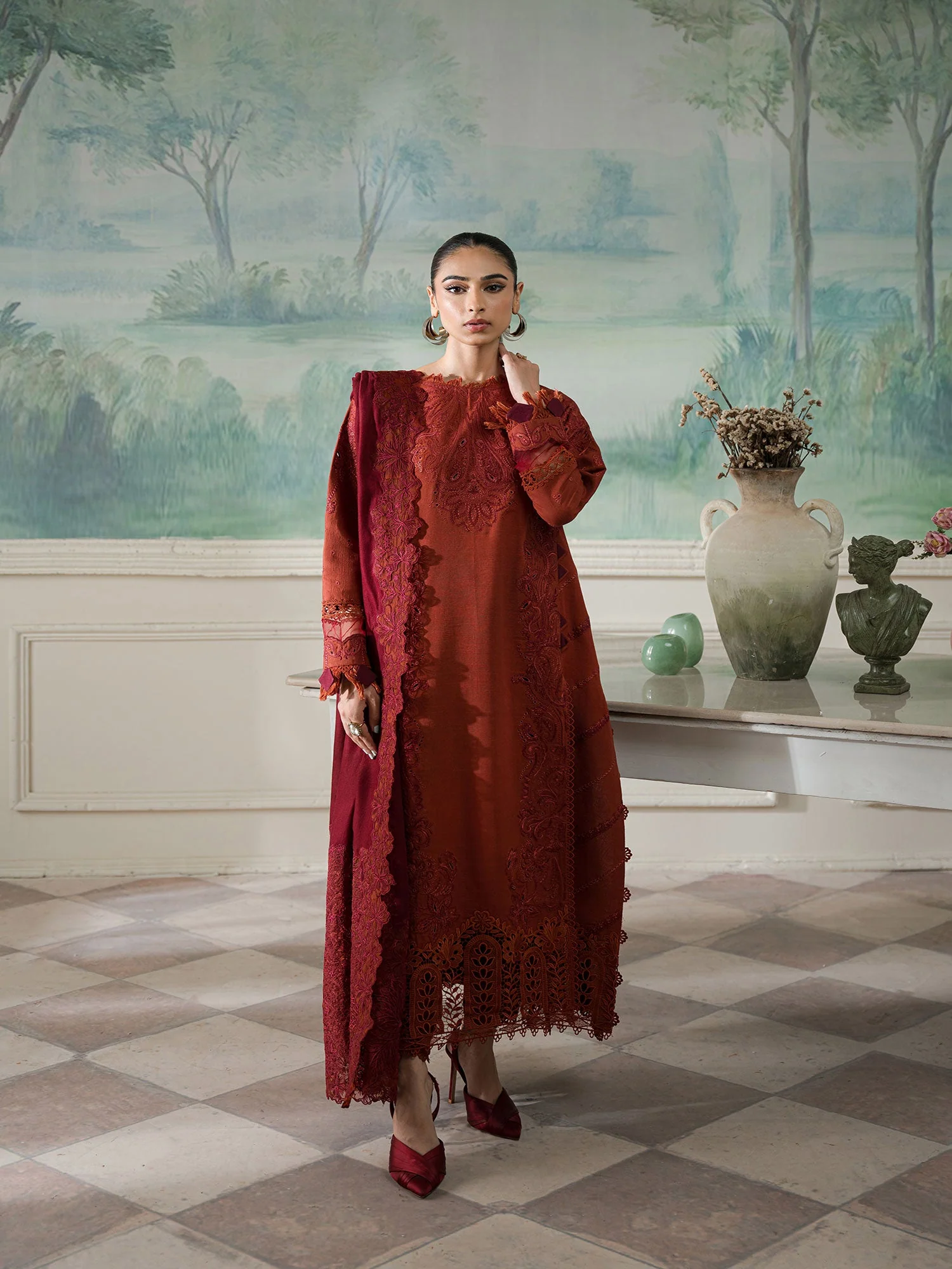 Maryam Hussain Ela Camellia Luxury Pret 2025 - Image 2