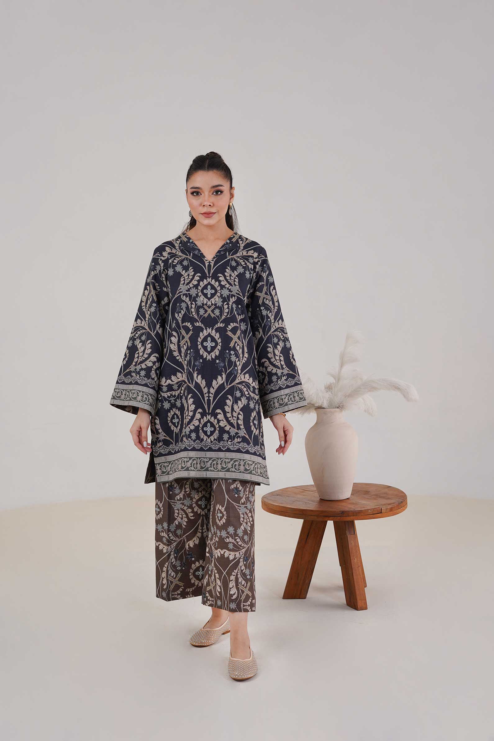 Maryam Hussain Salt Khaddar Co Ord Set 2025
