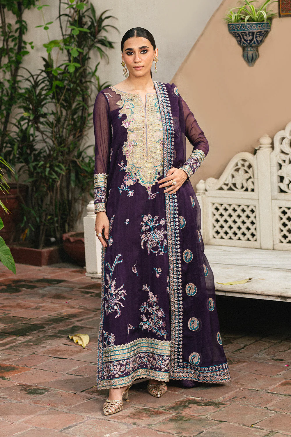 Maryum N Maria Polina - FSU5650 Embroidered Chiffon Collection 2025