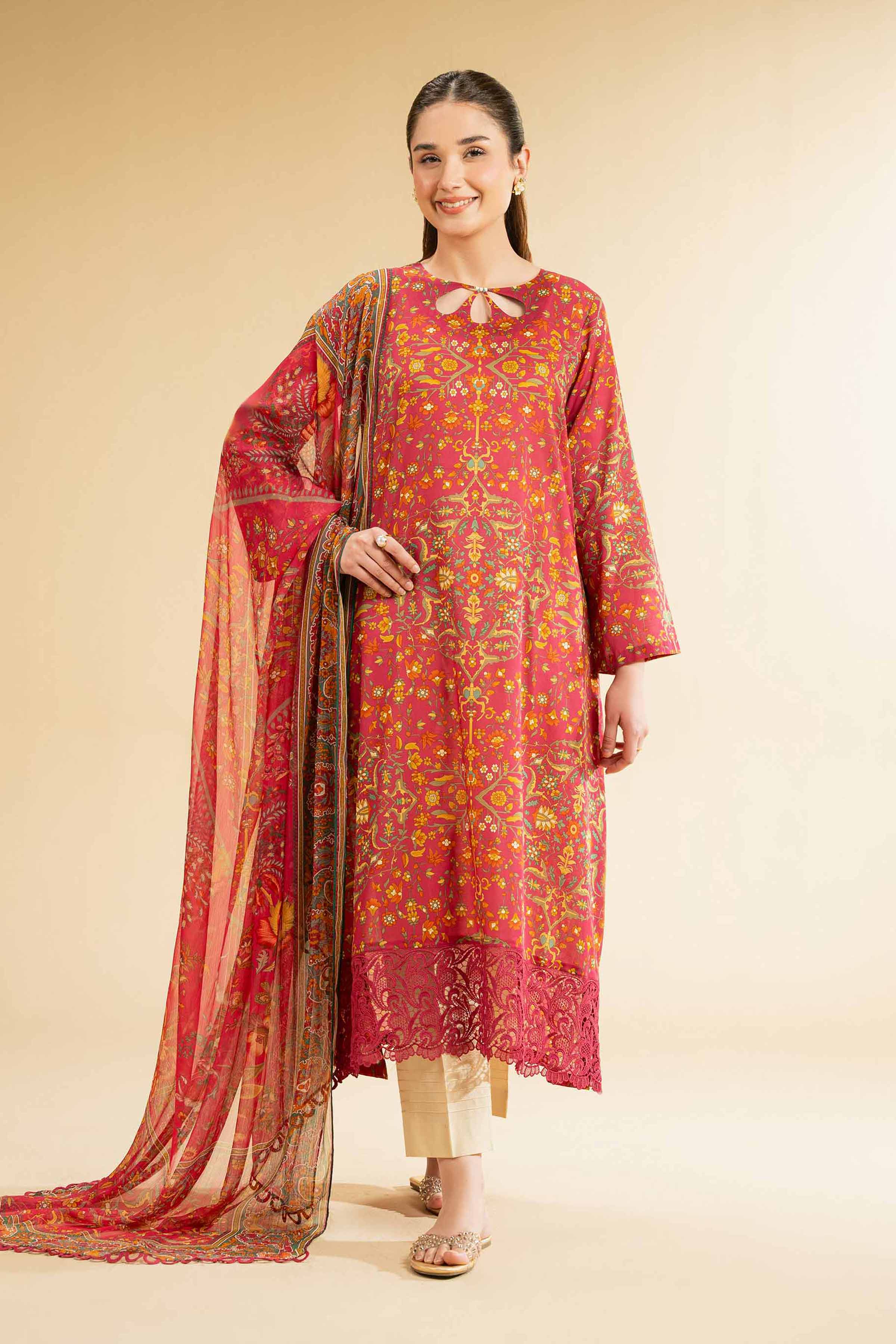 Nishat Linen 2 Piece - Digital Printed Embroidered Suit - 42501729 Embroidered Eid Lawn Collection 2025