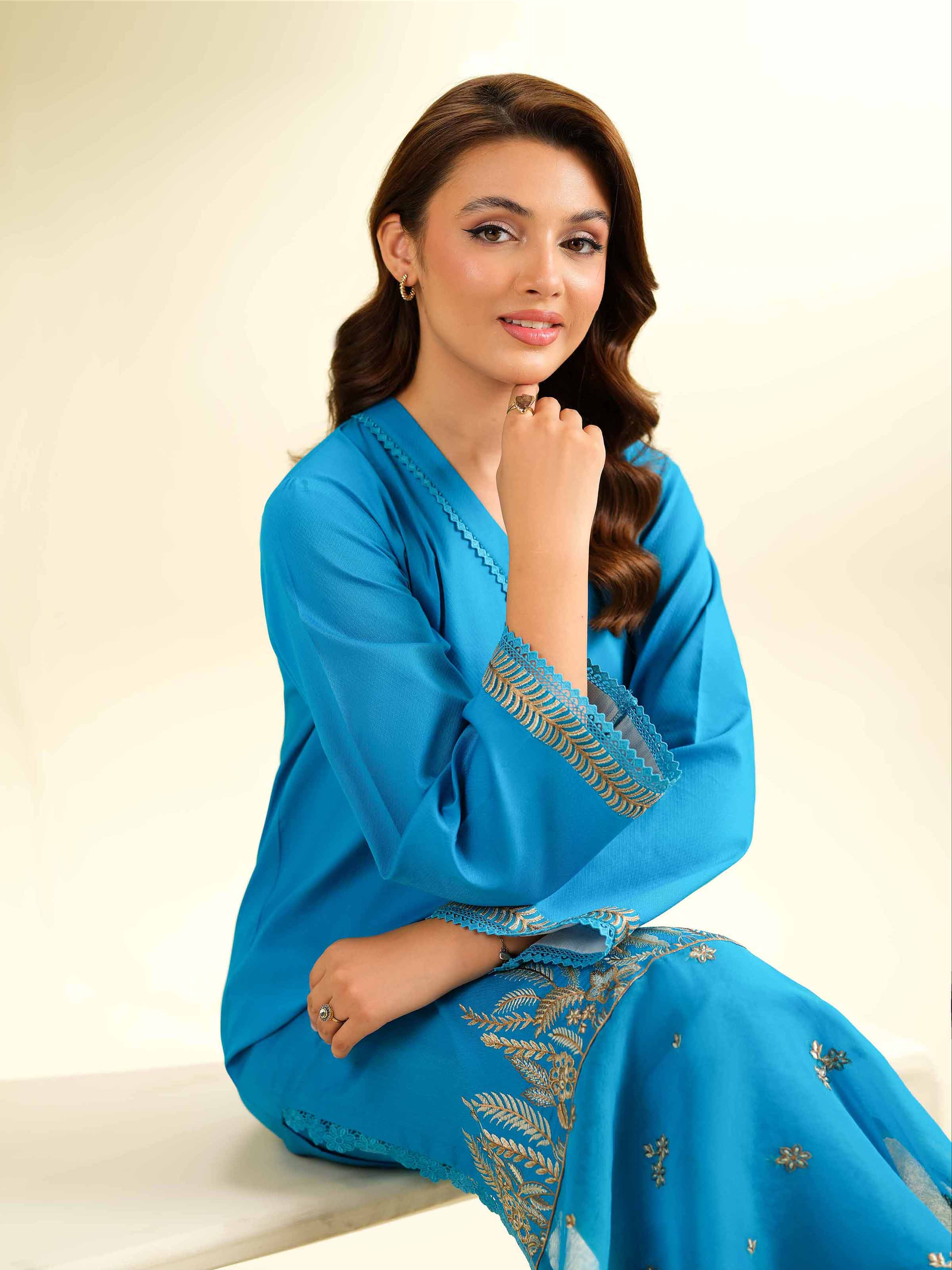 Nishat Linen 2 Piece - Dyed Embroidered Suit - 42501006 Embroidered Eid Lawn Collection 0 - Image 2