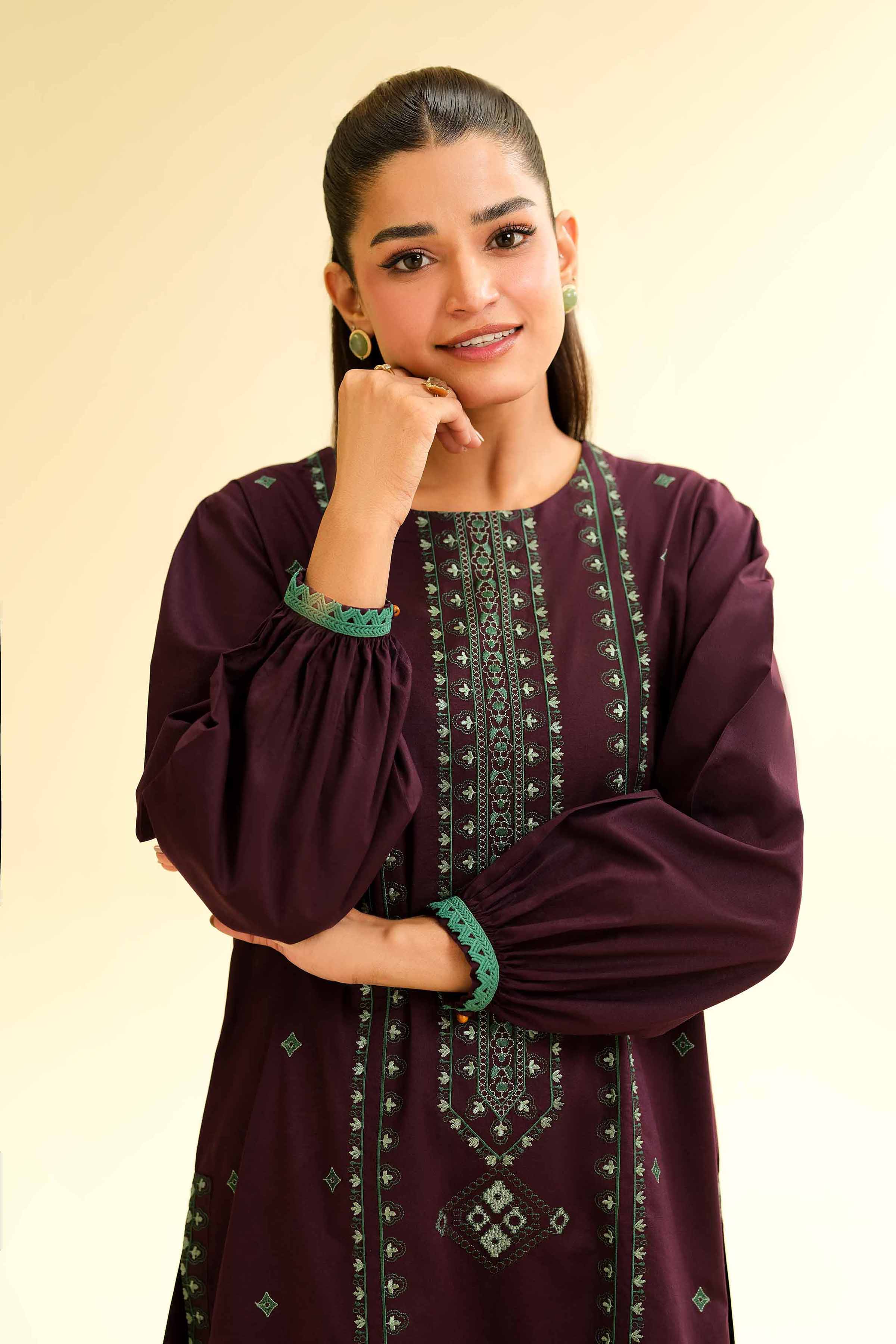 Nishat Linen 2 Piece - Dyed Embroidered Suit - 42501140 Embroidered Eid Lawn Collection 0 - Image 2