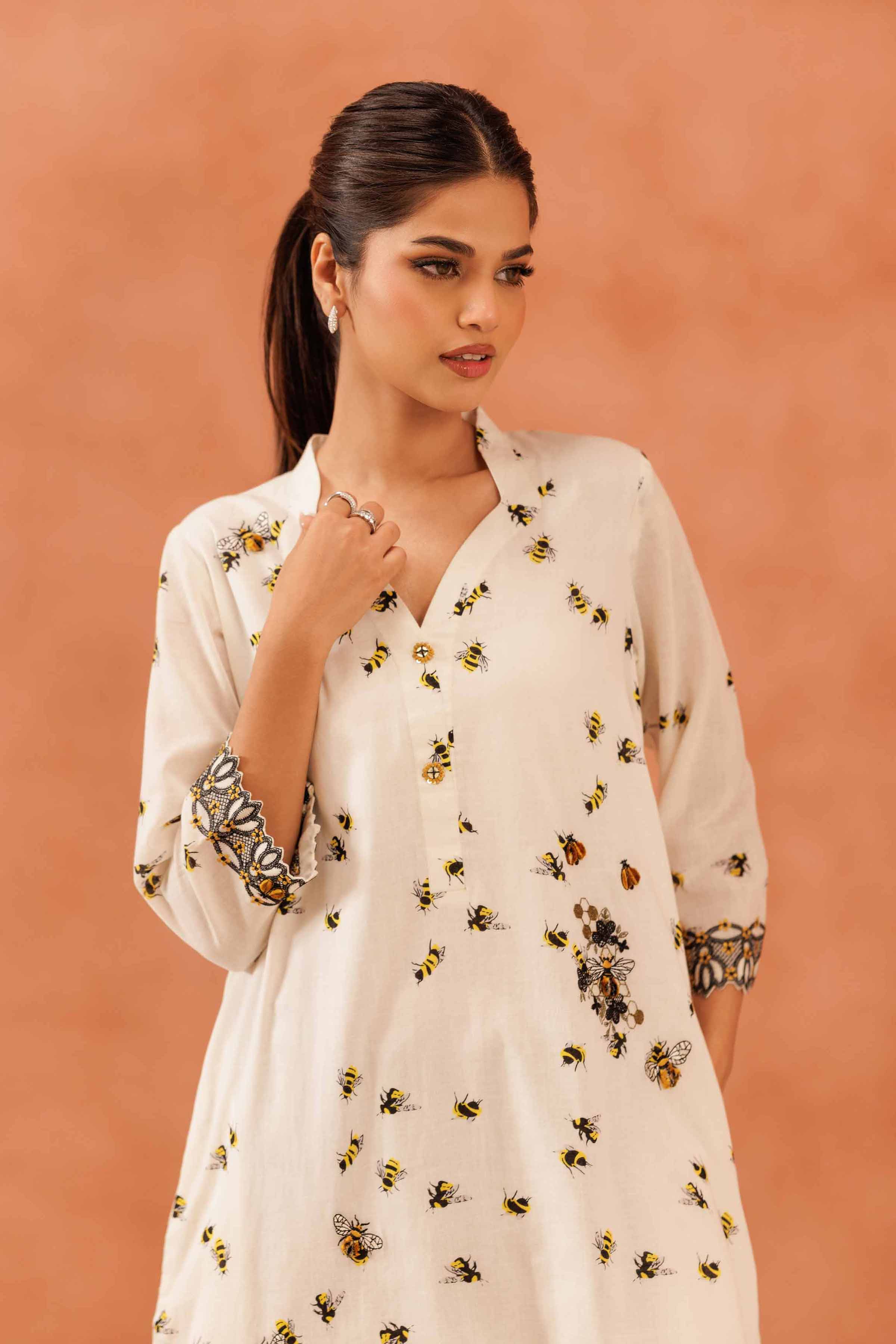 Nishat Linen 2 Piece - Embroidered Suit - KFE25-123 Eid Pret 2025 - Image 2