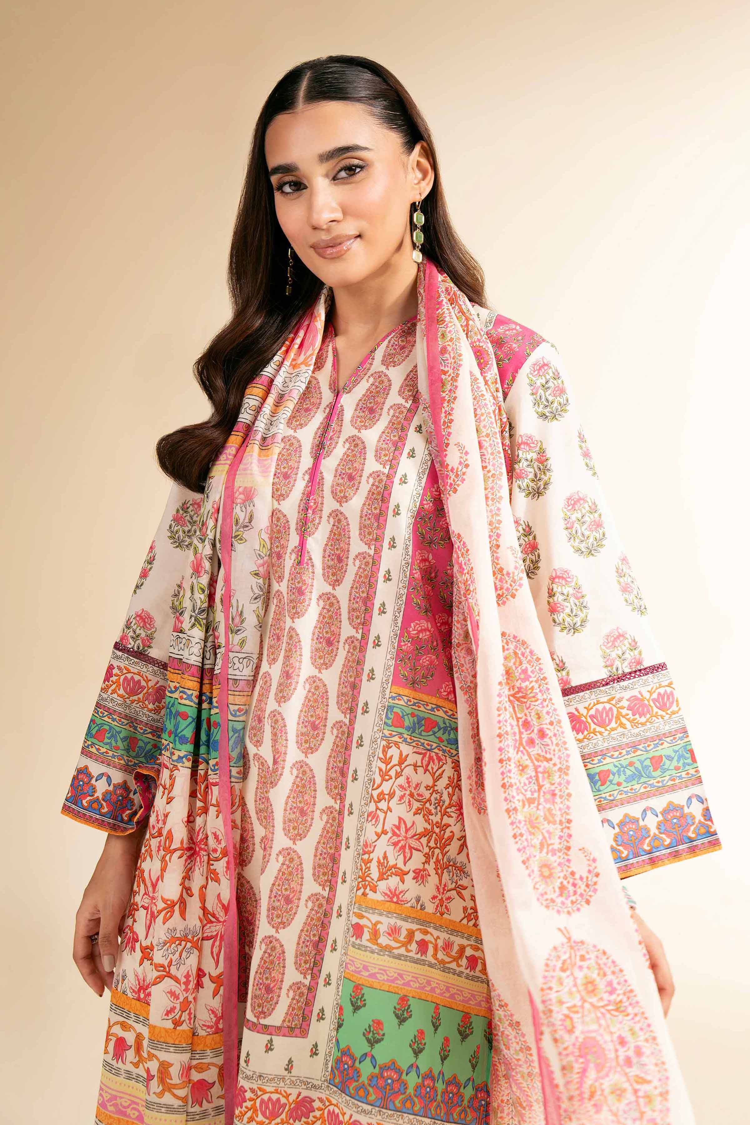 Nishat Linen 3 Piece - Digital Printed Suit - 42501206 Digital Printed Lawn Eid Edition 2025 - Image 2