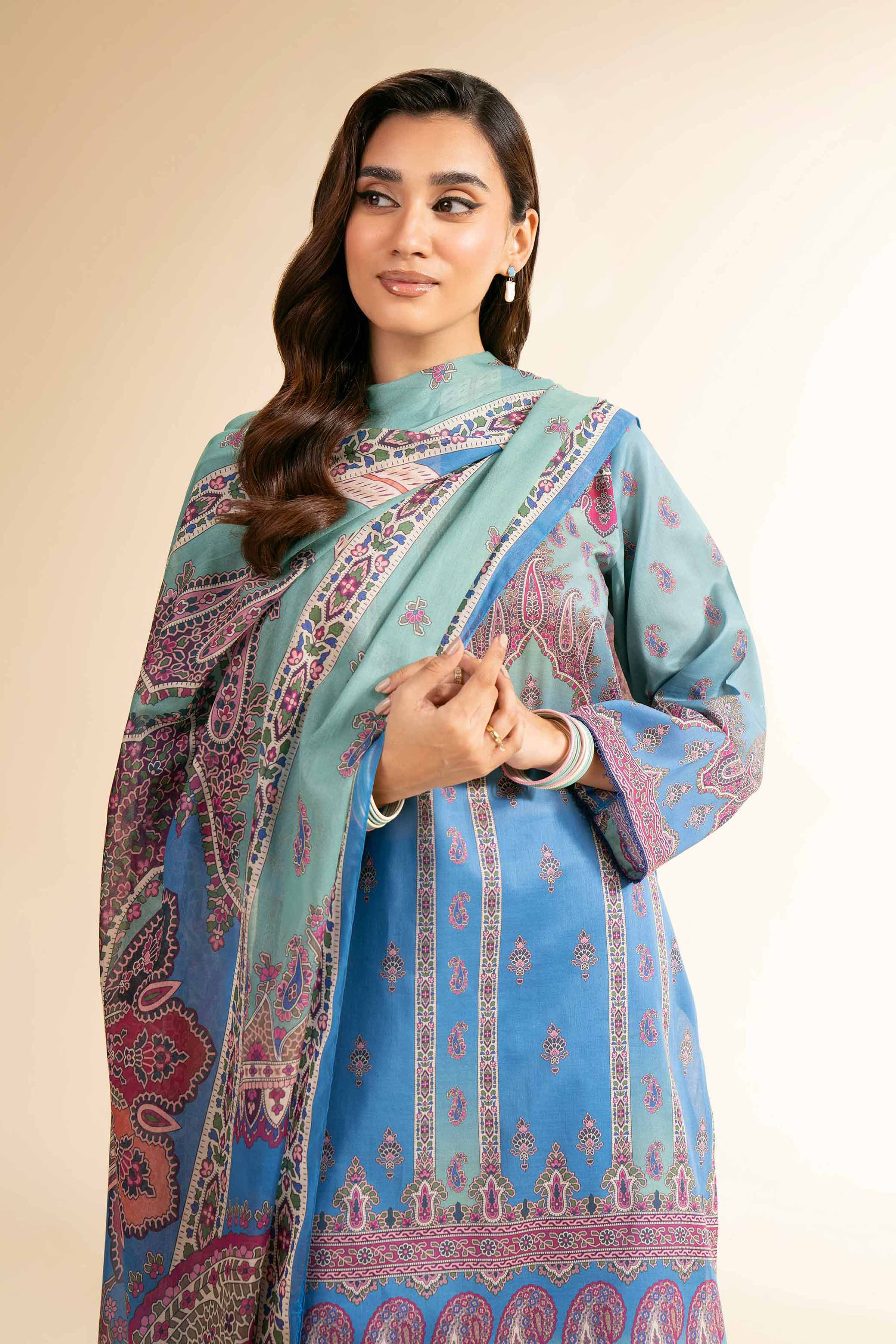 Nishat Linen 3 Piece - Digital Printed Suit - 42501210 Digital Printed Lawn Eid Edition 2025 - Image 2