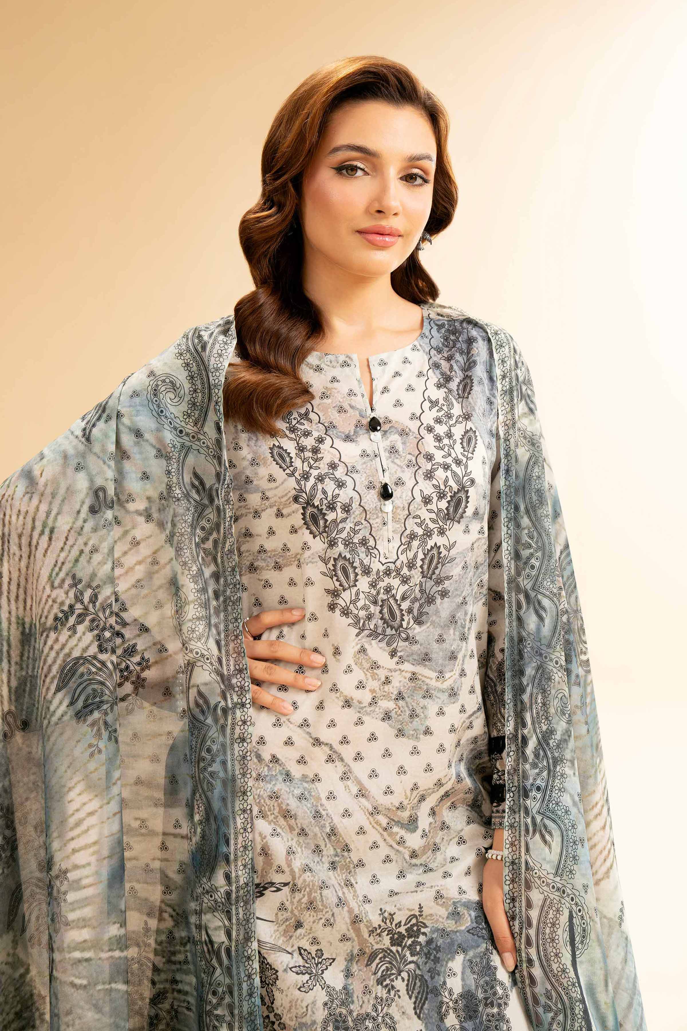 Nishat Linen 3 Piece - Digital Printed Suit - 42501595 Digital Printed Lawn Eid Edition 2025 - Image 2