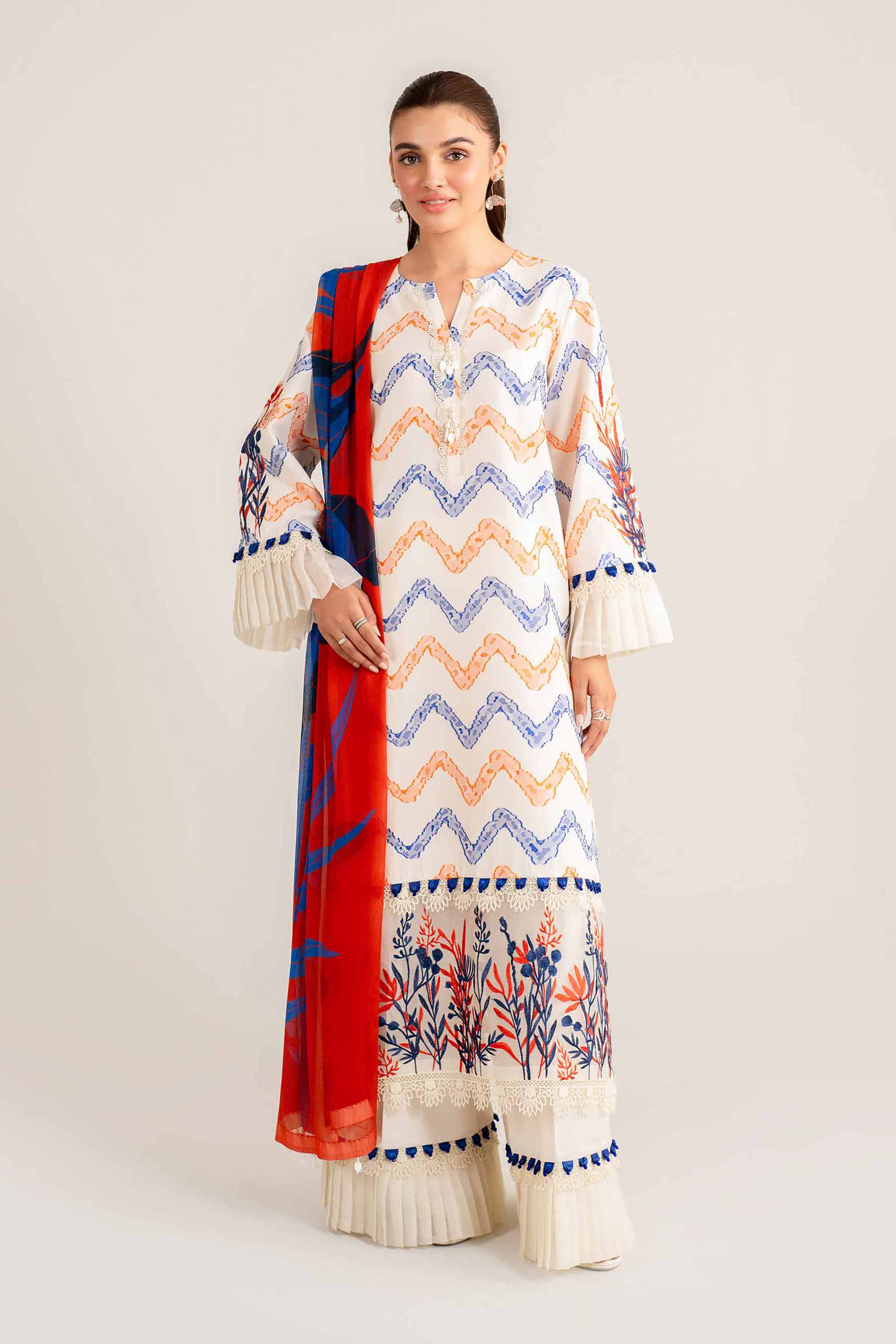 Nishat Linen 3 Piece - Jacquard Embroidered Suit - 42501093 Spring Summer Prints 2025