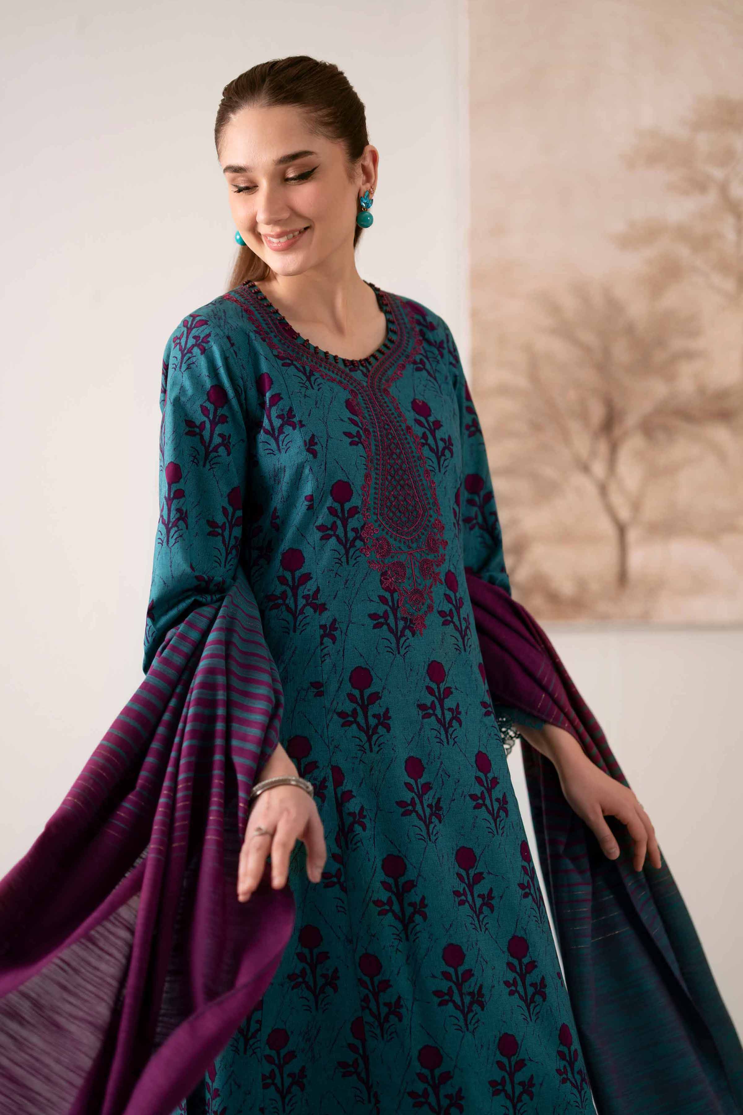 Nishat Linen 3 Piece - Printed Embroidered Suit - 42502845 Cozy Edit 2025 - Image 2