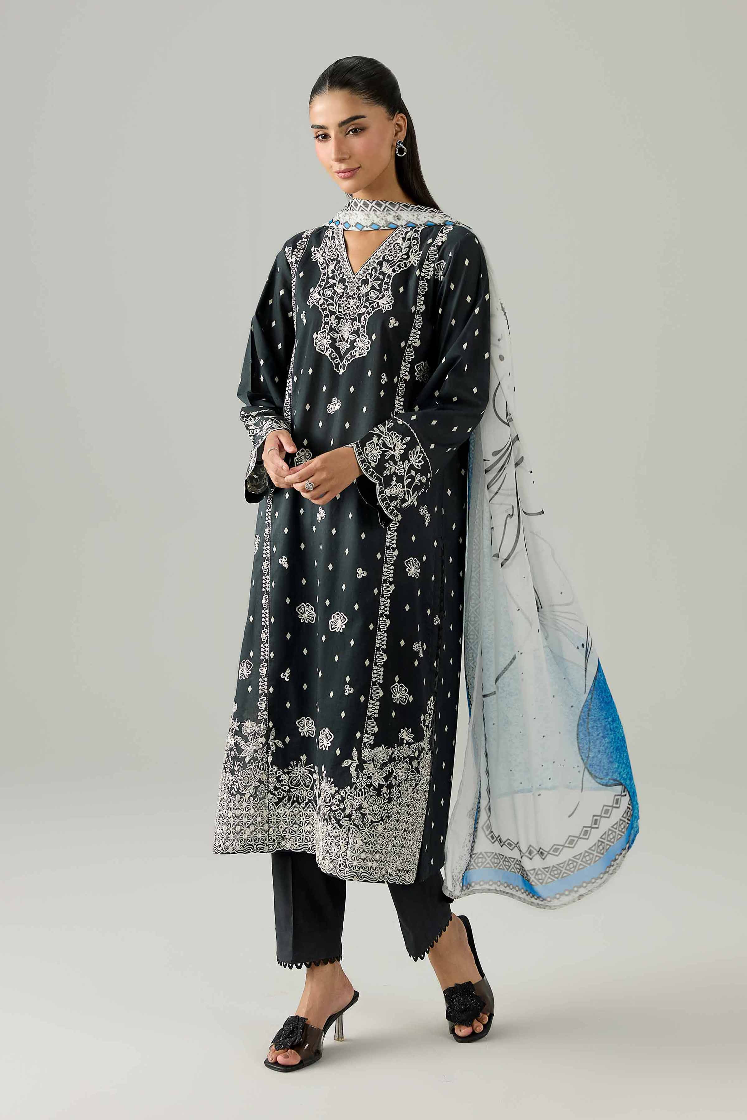 Nishat Linen PMS26-08 Mono Chrome Collection 2026