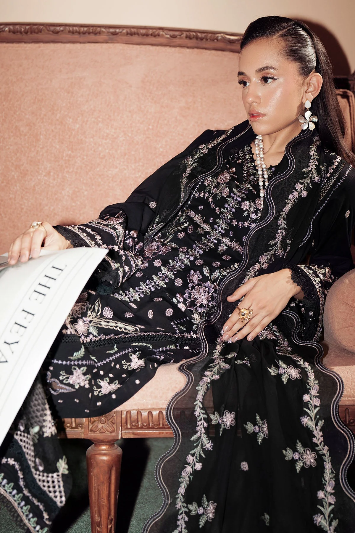 Nureh FE-12 Feya Embroidered Eid Lawn 2025 - Image 2