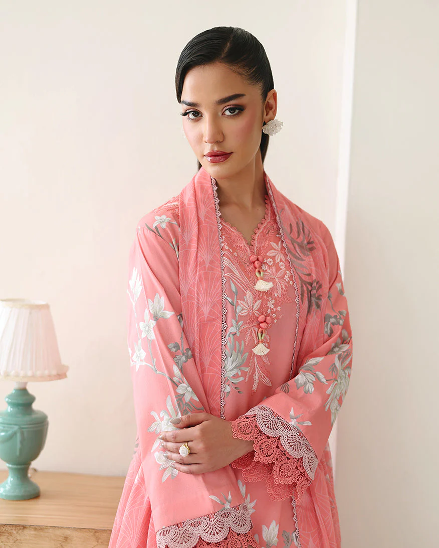 Roheenaz Azalea Grace Eclat Garden Printed Lawn 2026 - Image 2