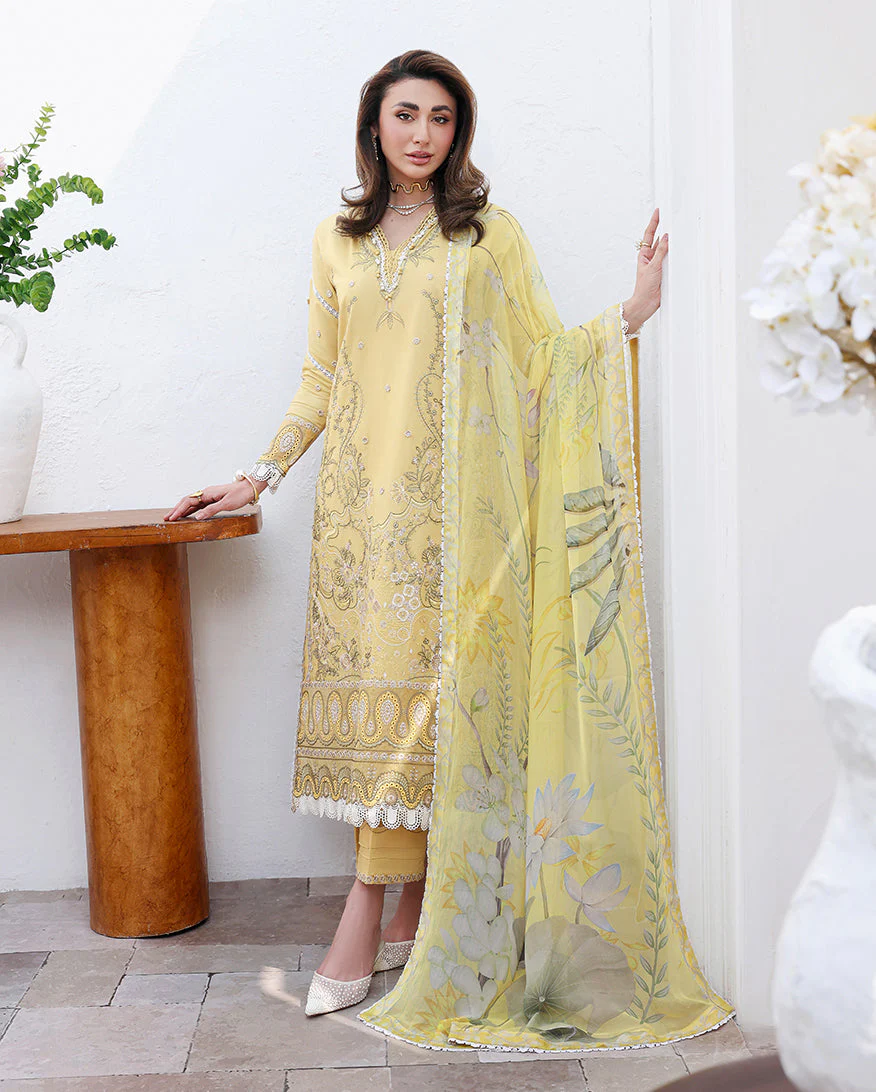 Roheenaz Summer Glow Floral Reveire Luxury Lawn 2026 - Image 2