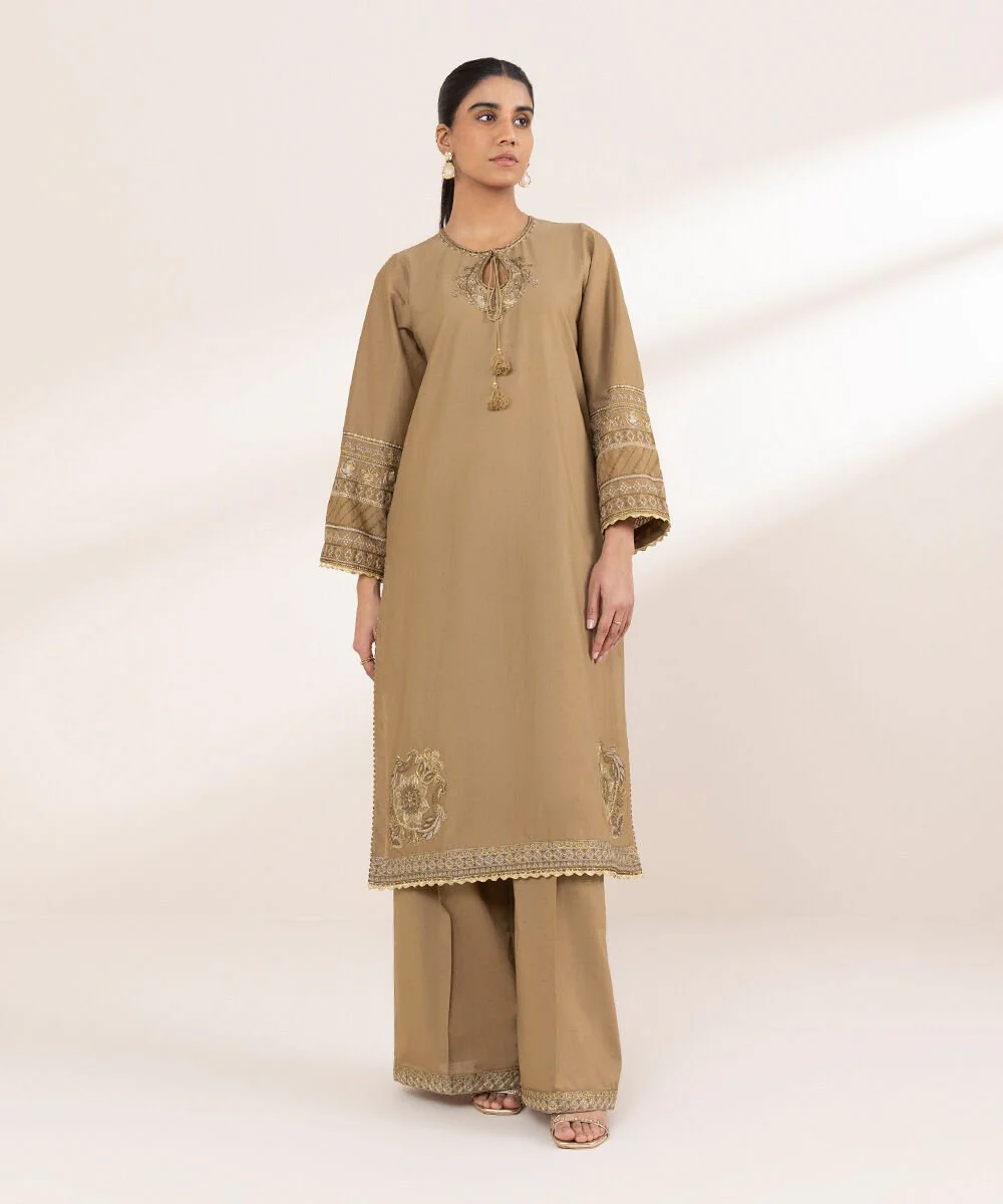 Sapphire Embroidered Crosshatch Shirt 3PTES25V221S Eid 1 RTW 2025