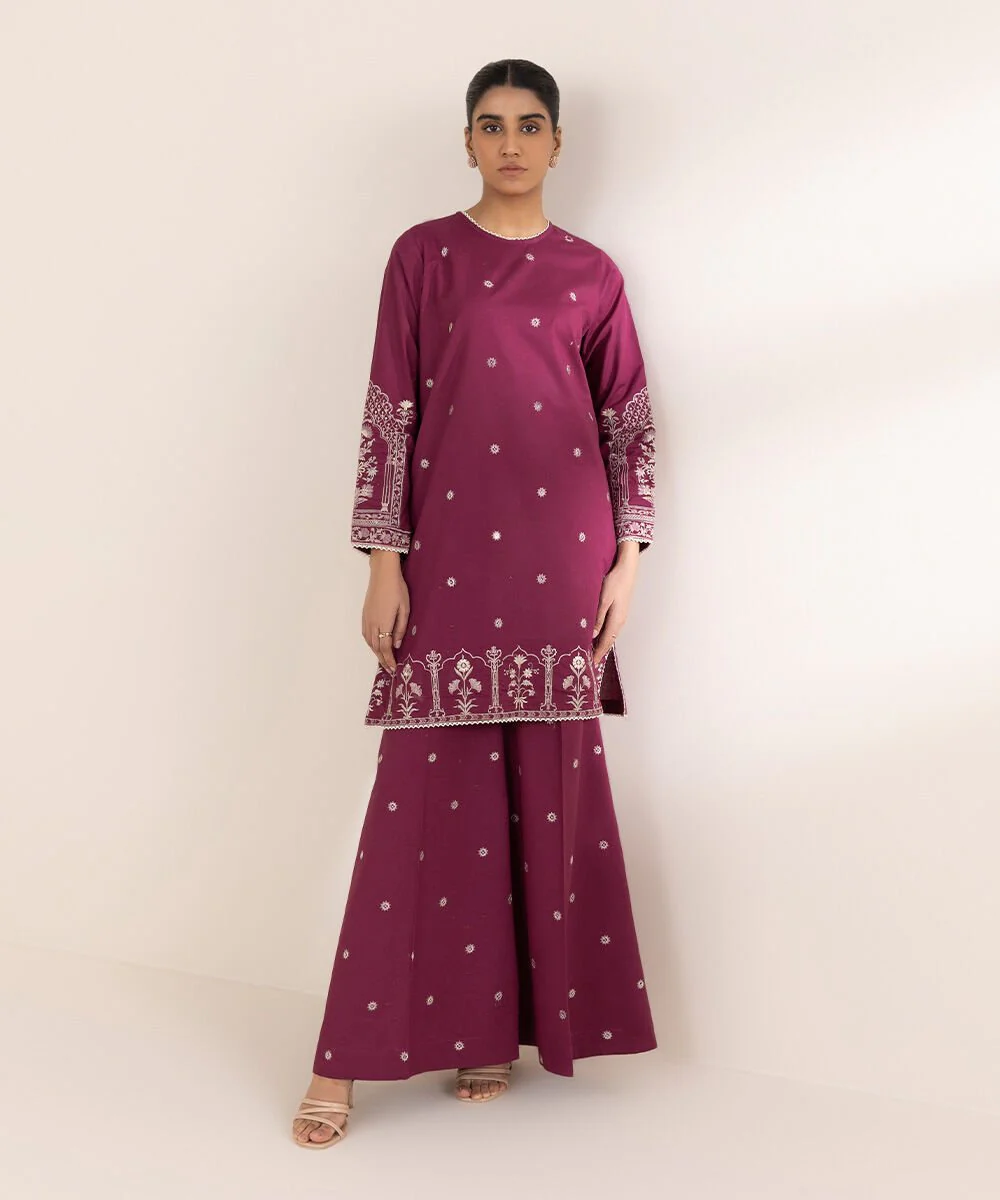 Sapphire Embroidered Crosshatch Shirt 3PTES25V227S Eid 1 RTW 2025