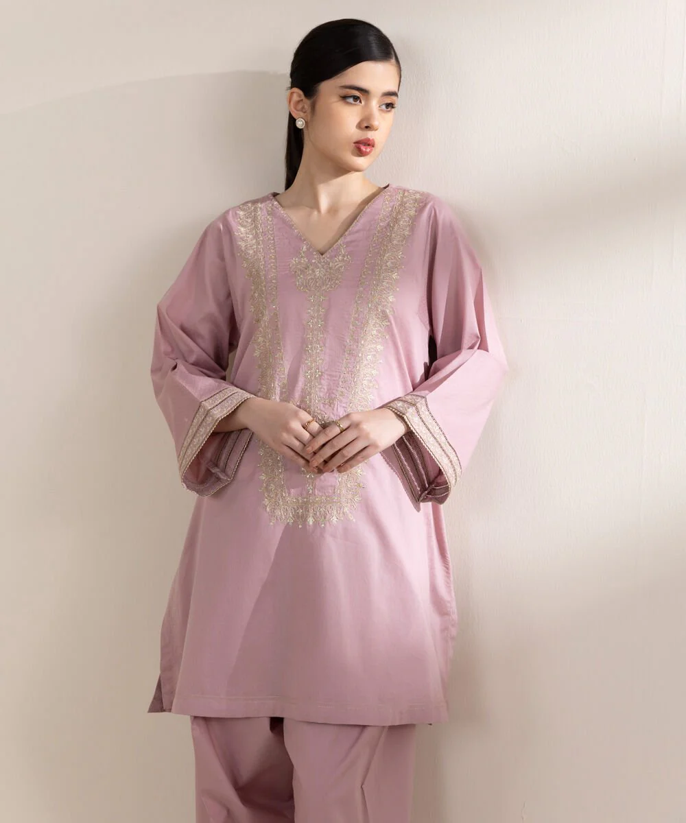 Sapphire Embroidered Dobby Shirt 03PCLRXW251S Eid 1 RTW 2025
