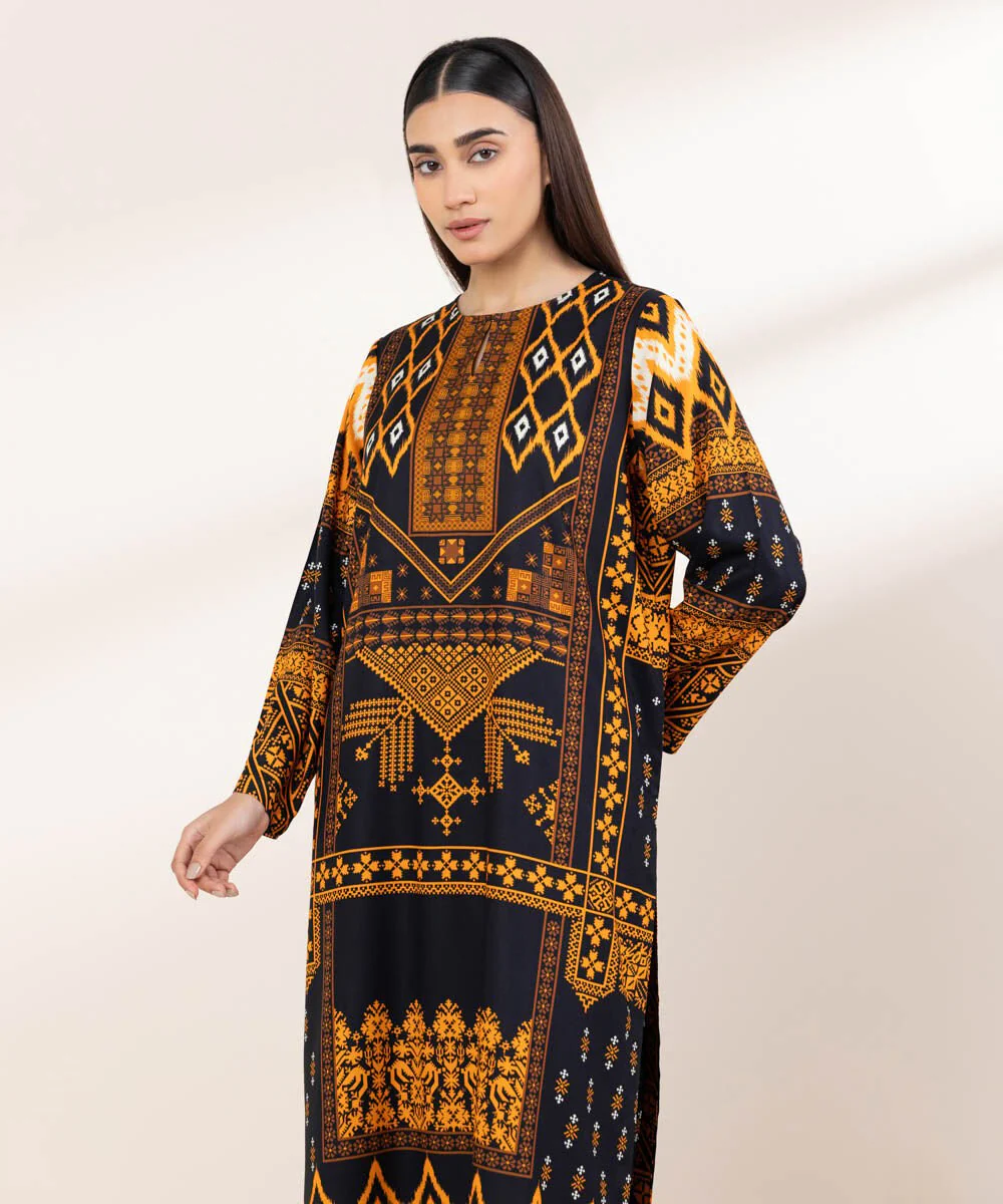 Sapphire Printed Arabic Lawn Shirt 00PBDFW25V27 Eid 1 RTW 2025