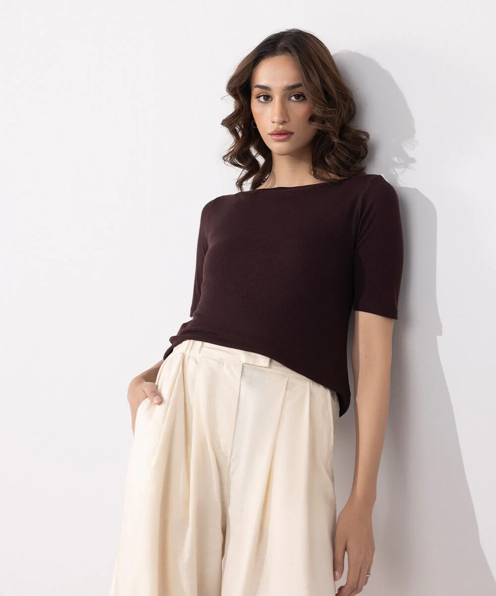 Sapphire Ribbed Top WTOPS25V3016 West RTW 2025