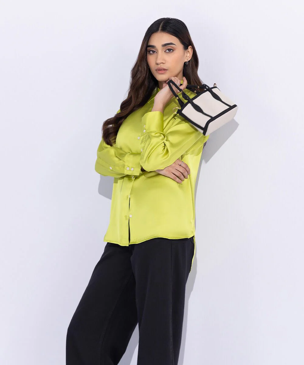 Sapphire Satin Button Through Shirt WTOPS25V2039 West RTW 2025