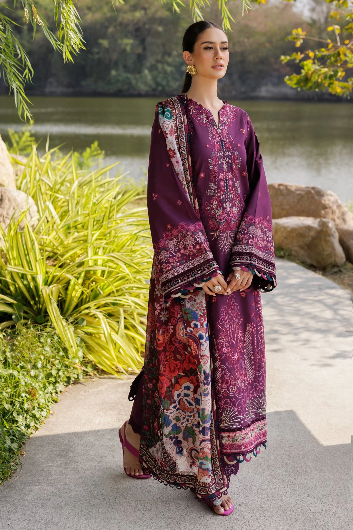 Xenia Violet Luxury Lawn 2025