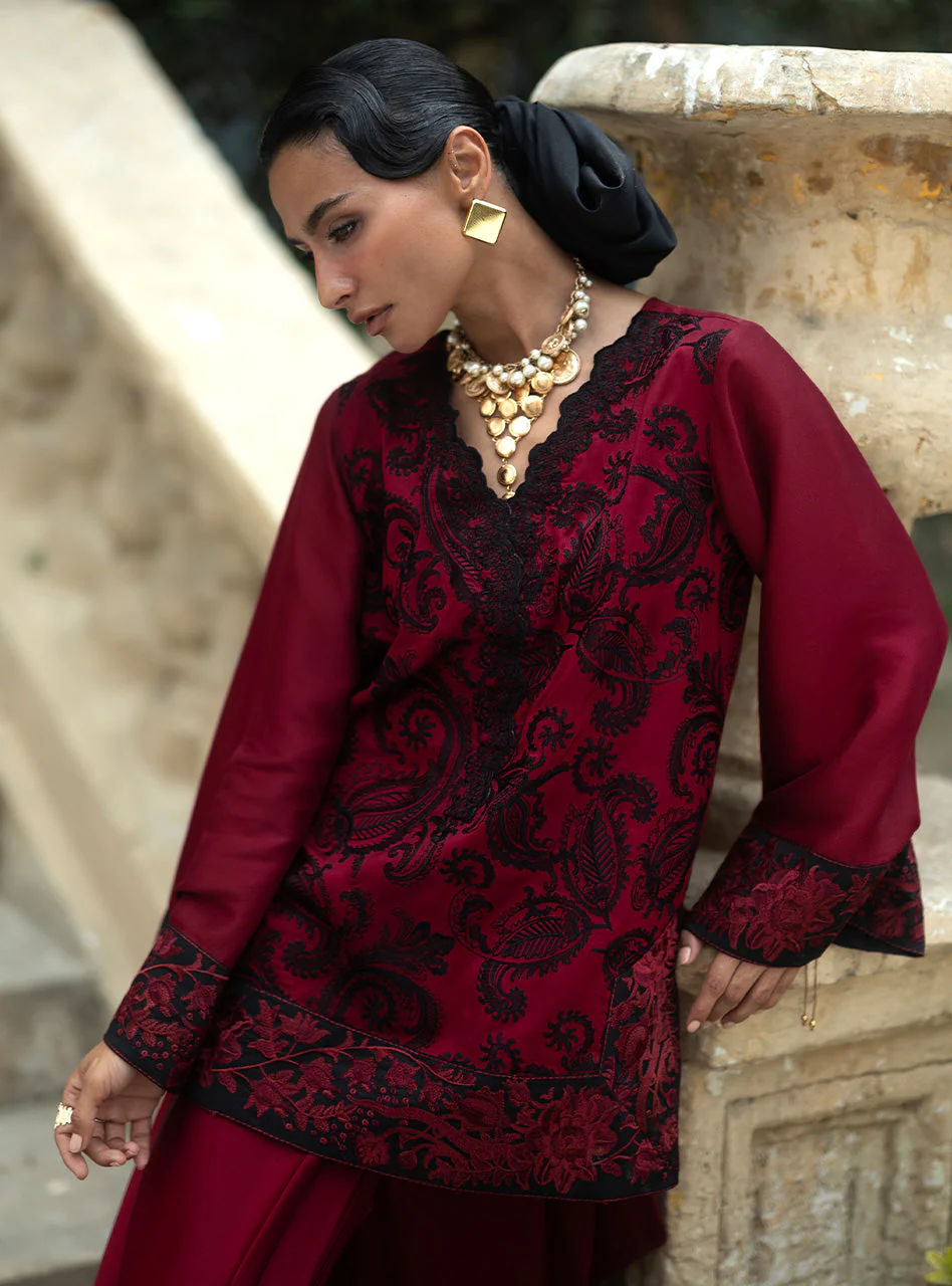 Zainab Chottani Enchanted Merlot Eid Edit 2026 - Image 2