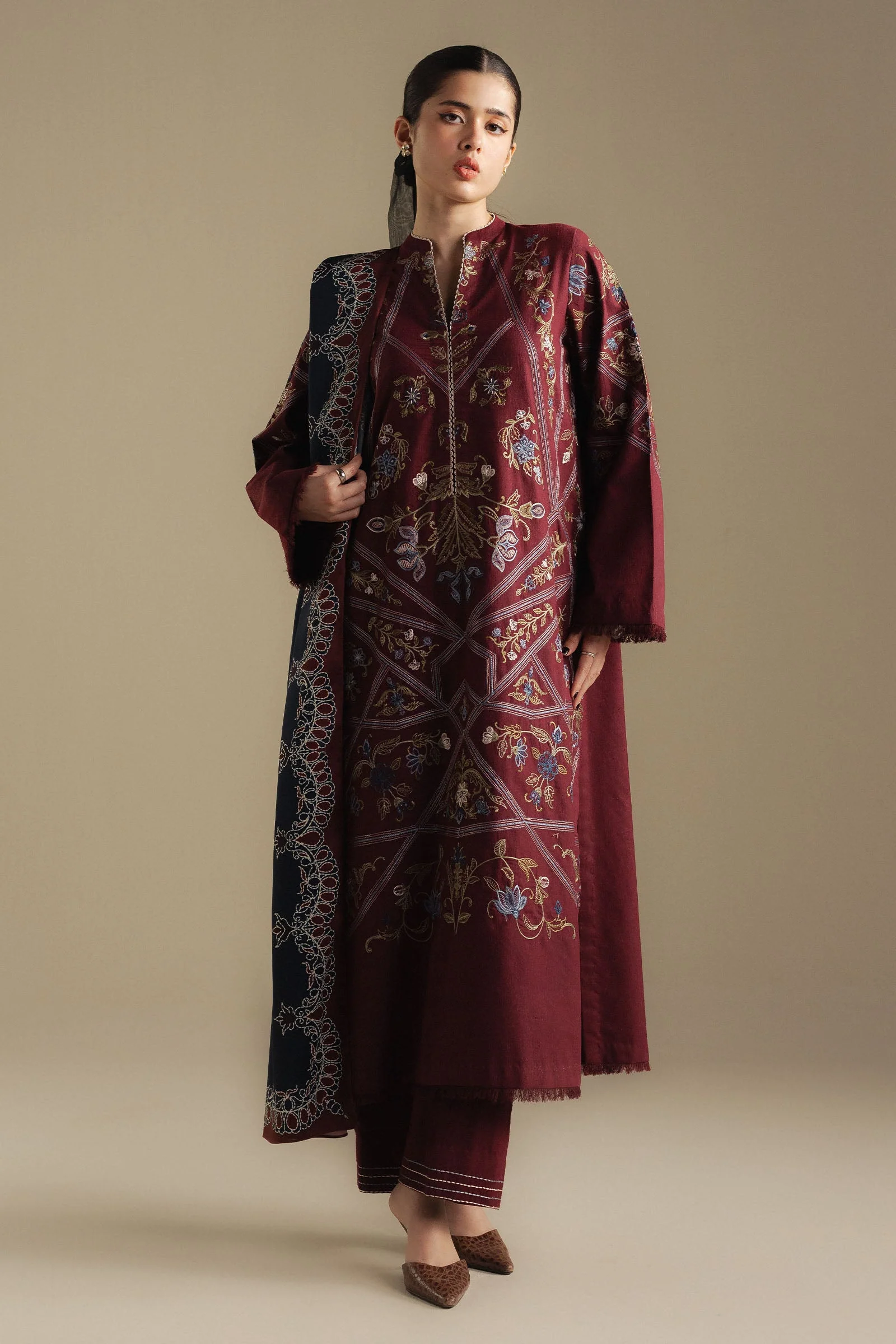 Zara Shahjahan Coral-4B Coco Winter Collection 2025