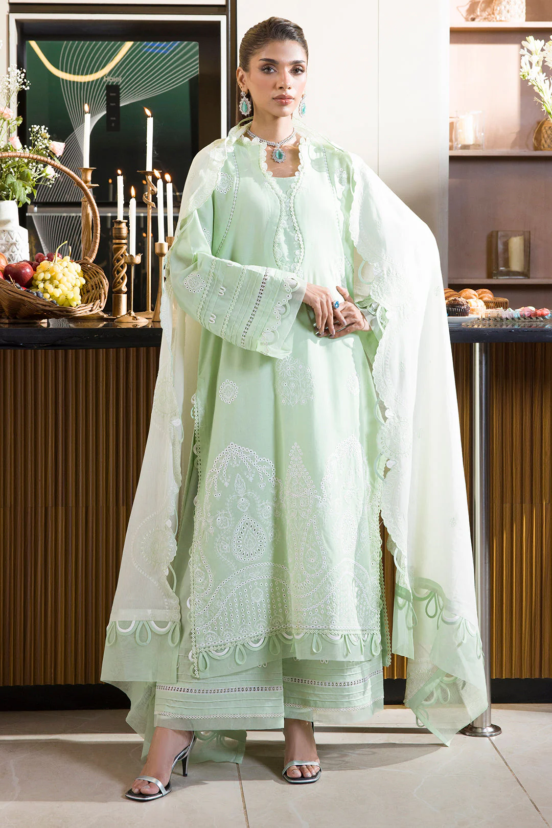 Zellbury Embroidered Shirt Shalwar Dupatta - 0070 Chikankari Collection 2026