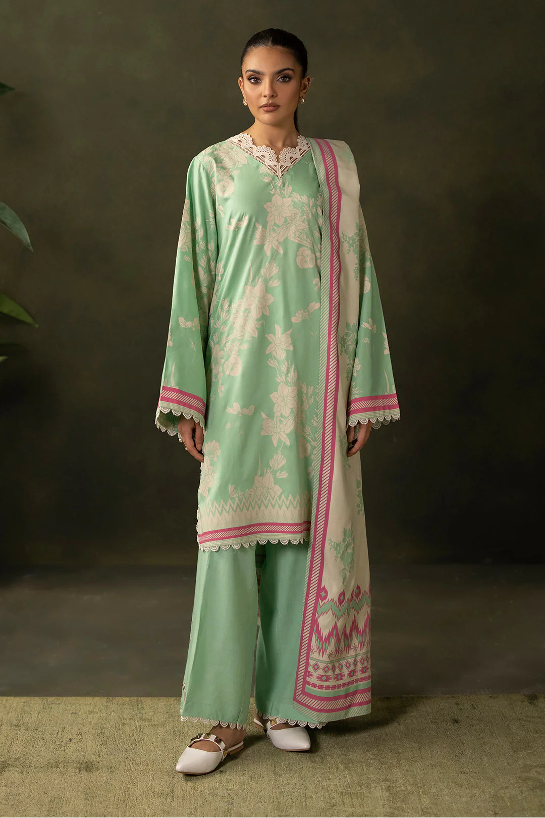 Zellbury Embroidered Shirt Shalwar Dupatta - 0224 Essential Winter Collection 2025