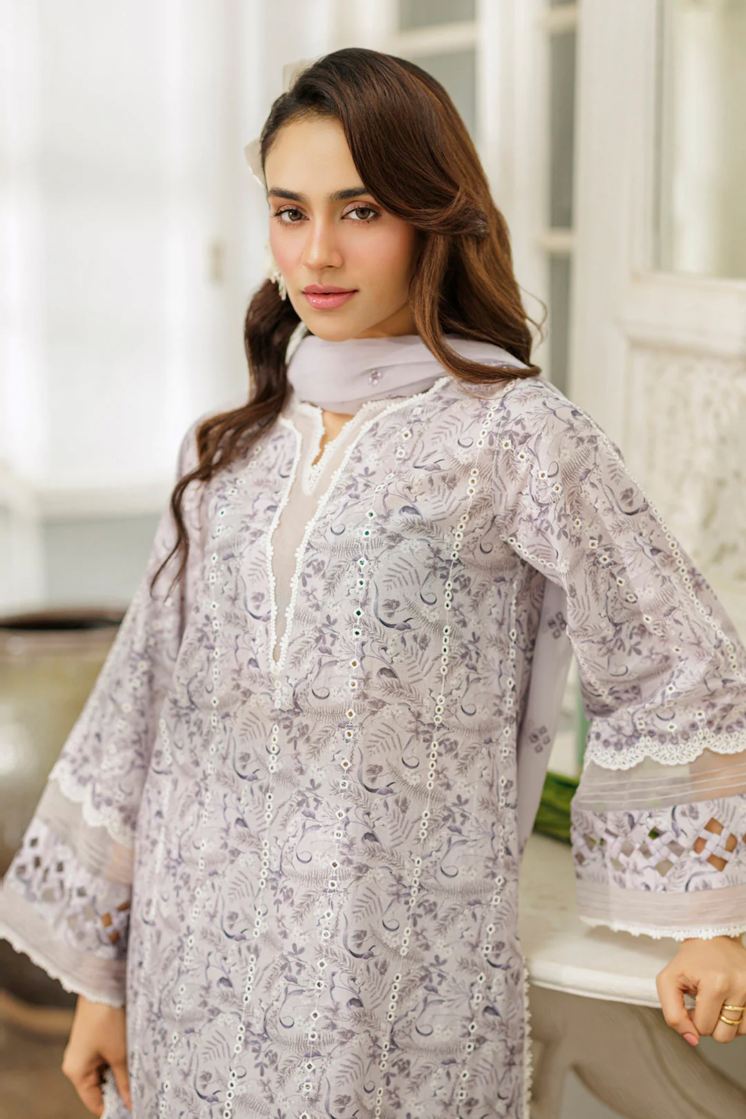 Zellbury Embroidered Shirt Shalwar Dupatta - 4030 Chikankari Collection 2026 - Image 2