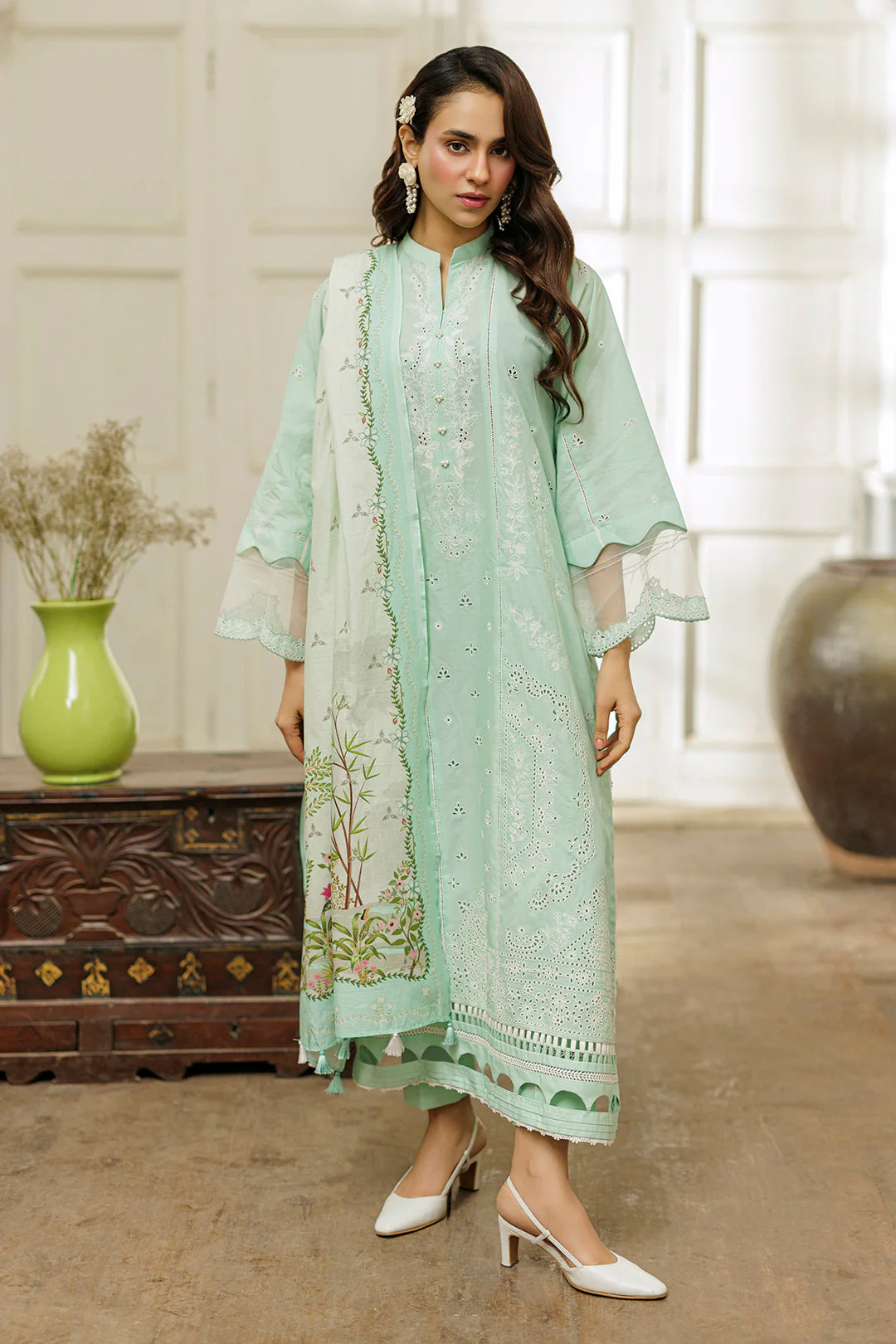Zellbury Embroidered Shirt Shalwar Dupatta - 4036 Chikankari 2026