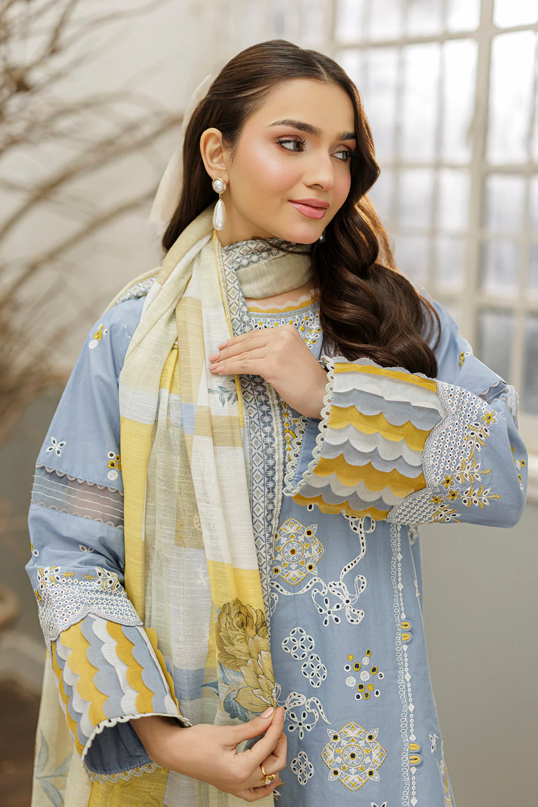 Zellbury Embroidered Shirt Shalwar Dupatta - 4041 Chikankari 2026 - Image 2