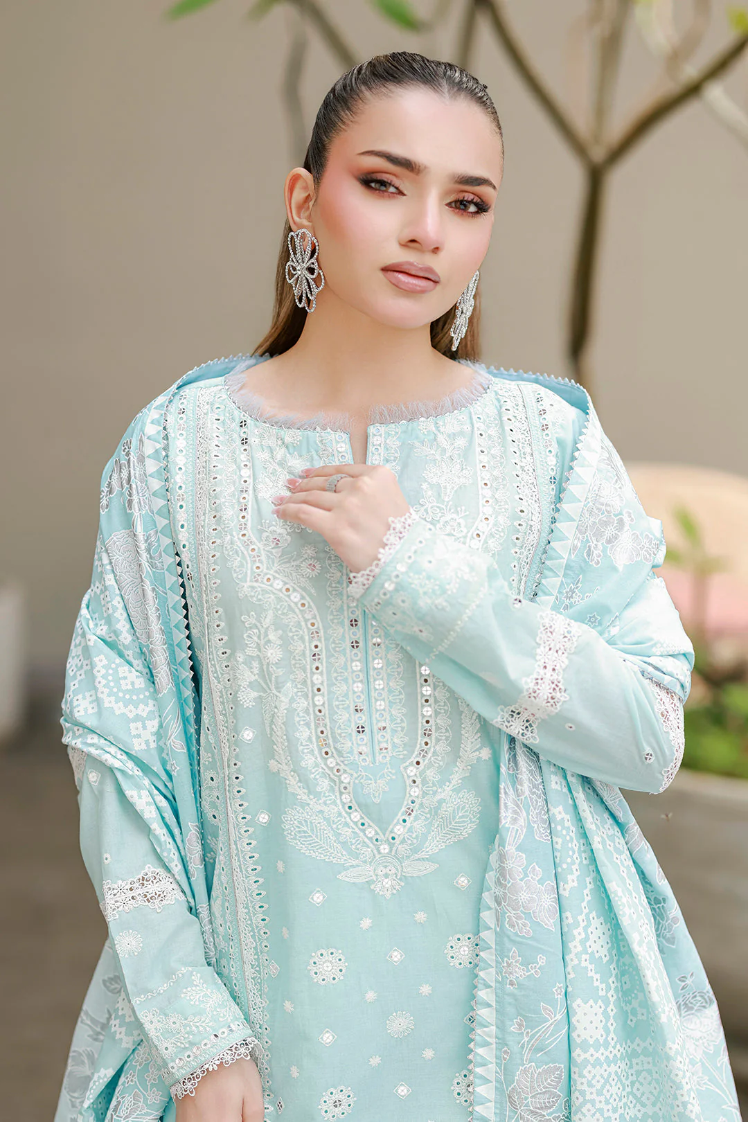 Zellbury Embroidered Shirt Shalwar Dupatta - 4060 Chikankari 2026 - Image 2