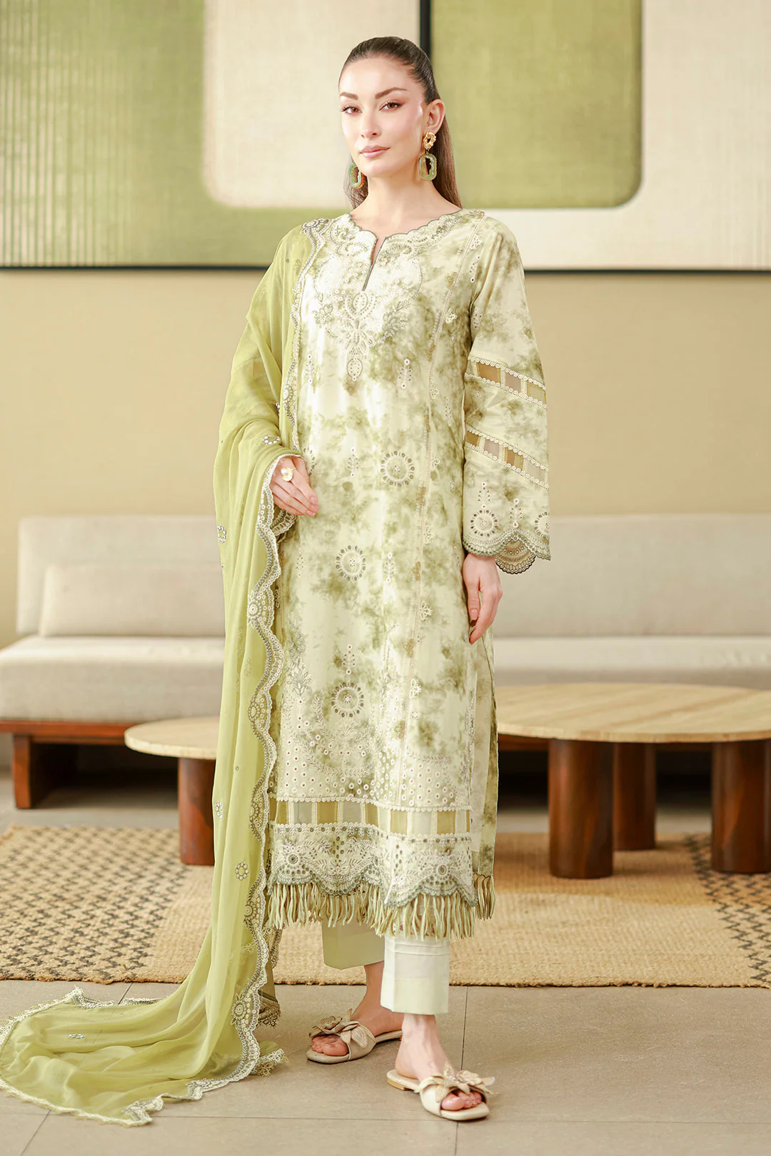 Zellbury Embroidered Shirt Shalwar Dupatta - 4065 Chikankari 2026