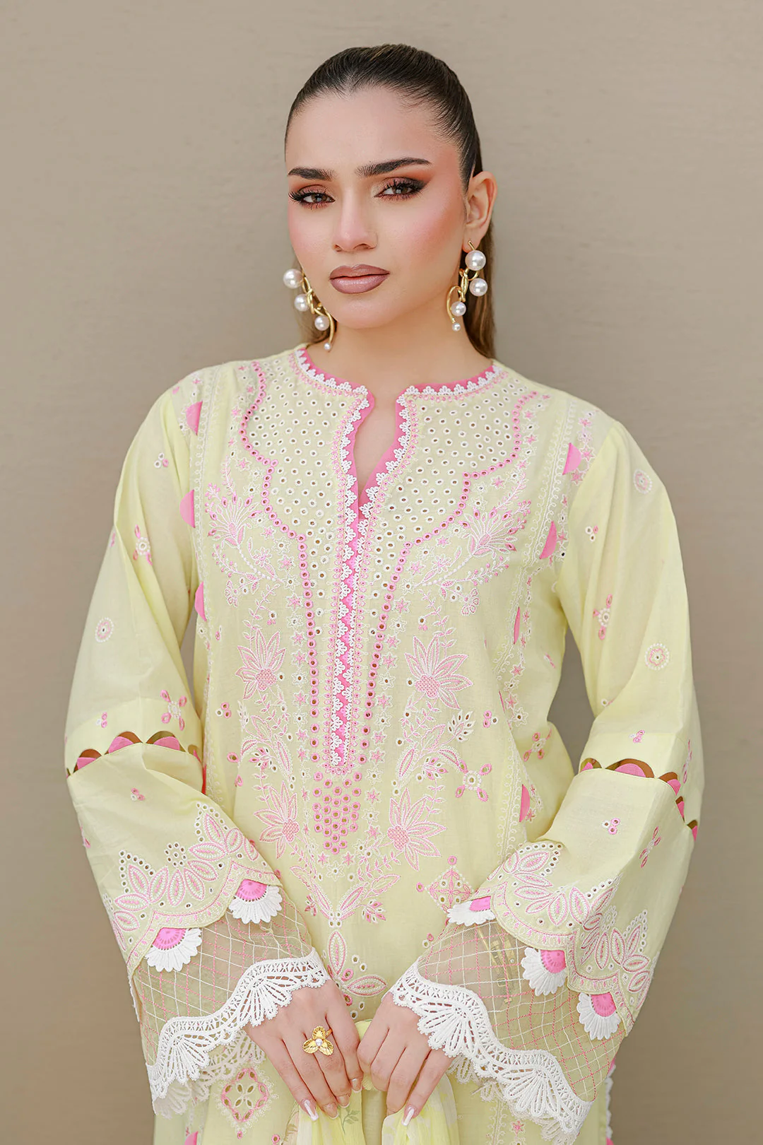 Zellbury Embroidered Shirt Shalwar Dupatta - 4077 Chikankari 2026 - Image 2